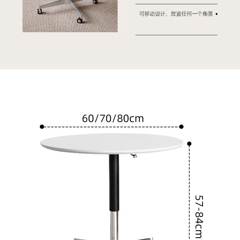 升降多功能茶幾桌 復古輕奢小戶型現代簡約客廳茶幾家用移動升降餐桌圓桌陽臺桌子 8
