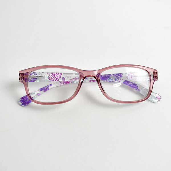 老花眼鏡 MIT彈簧腳架側邊紫藍花眼鏡【NYK33】