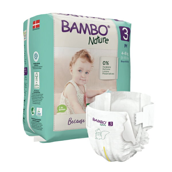 BAMBO 伴寶樂 嬰兒紙尿褲-自然風 3號 4-8kg (28片/6包/箱)【杏一】