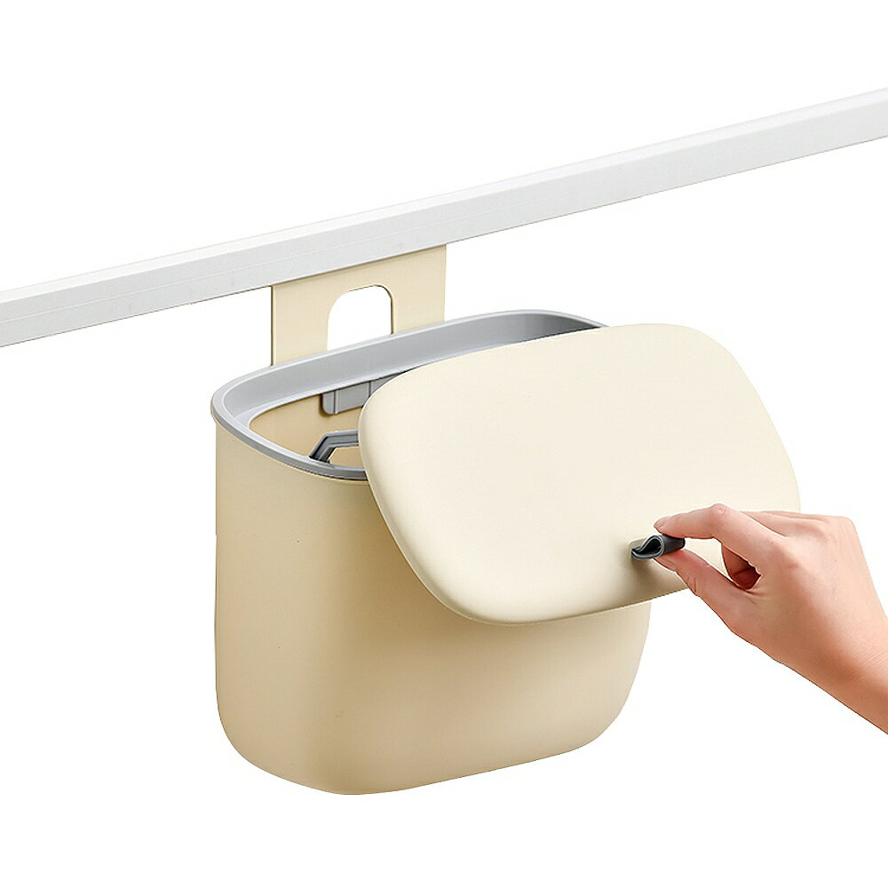 日本SP SAUCE壁掛式5.8公升滑蓋垃圾桶