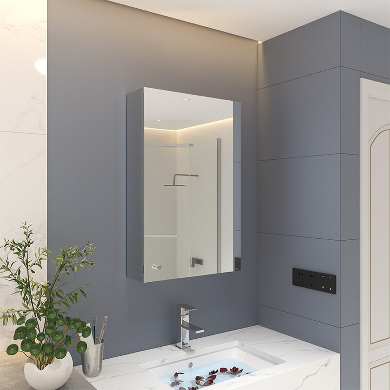 新款智能浴室柜鏡柜衛生間多功能網紅美妝不銹鋼鏡柜掛墻式衛浴柜