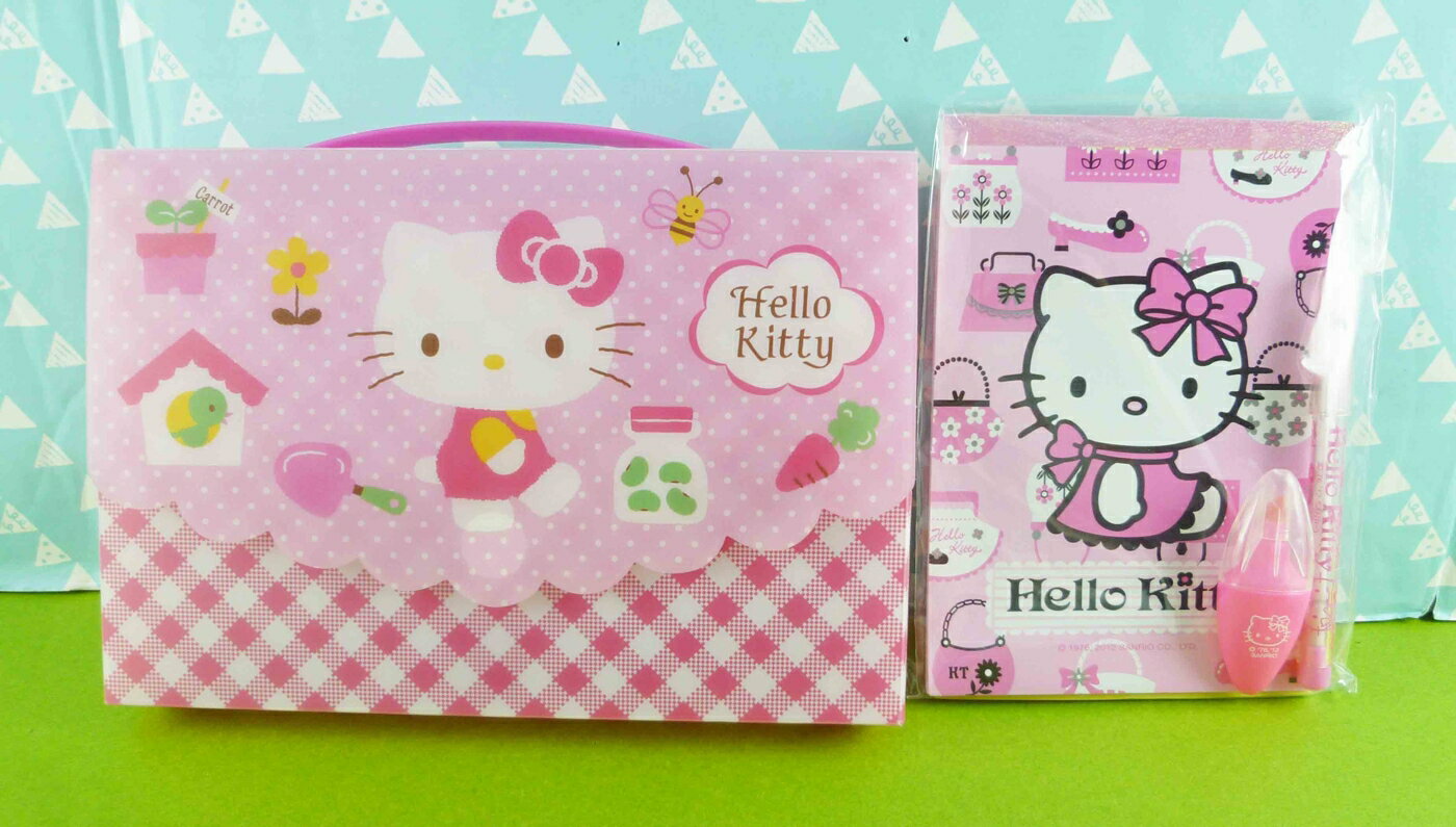 【震撼精品百貨】Hello Kitty 凱蒂貓 文具組-庭園圖案 震撼日式精品百貨