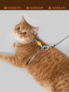 QZee Hidream貓胸背牽引繩套裝遛貓神器蠶絲尼龍英短美短波斯項圈