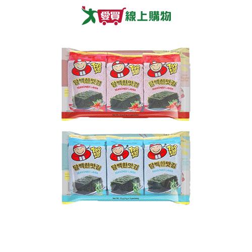 小老板韓式海苔系列(原味/辣味)(12G/包)【愛買】