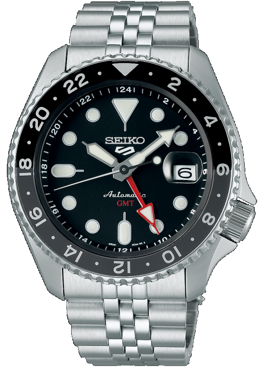 SEIKO 精工錶 5 Sports GMT機械錶 4R34-00A0D(SSK001K1)-42.5mm-黑面鋼帶【刷卡回饋 分期0利率】【APP下單22%點數回饋】