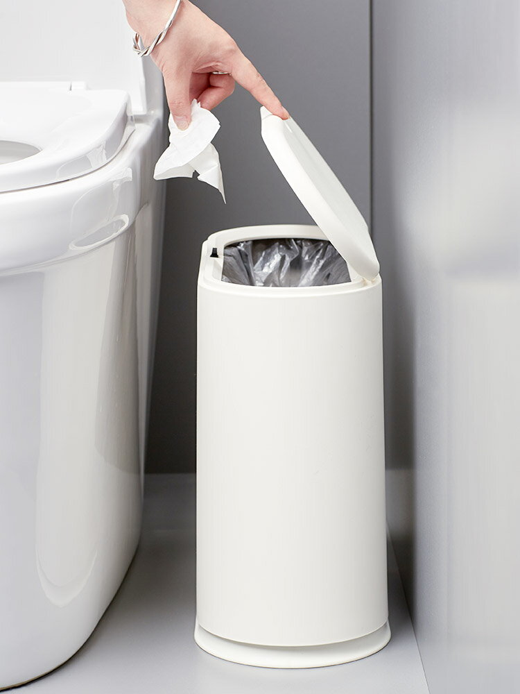 帶蓋垃圾桶廁所衛生間夾縫馬桶手紙簍家用客廳臥室高檔有蓋垃圾筒