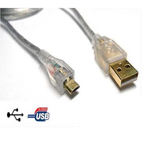 i-wiz USB 2.0 Ａ公/Micro B公鍍金透明傳輸線 5M