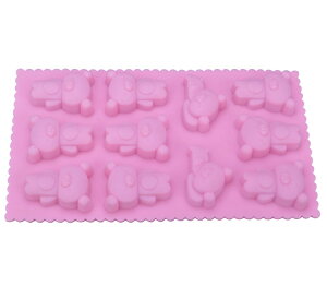 可愛卡通軟硅膠動物巧克力模具硅膠蛋糕烘培模具手工皂軟冰格模具