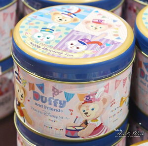 日本東京迪士尼代購達菲熊Duffy雪莉玫傑拉東尼史黛拉兔35週年35周年圓桶收納盒鐵盒飾品盒-絕版空盒