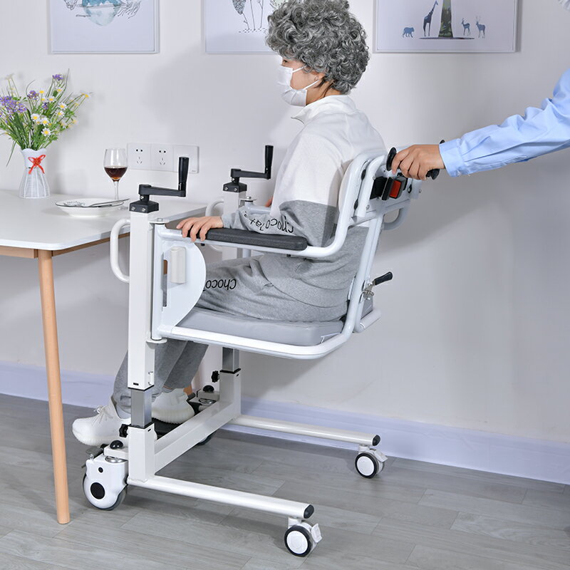 多功能移位機臥床老人手搖升降轉移車癱瘓殘疾人護理坐便椅移位器
