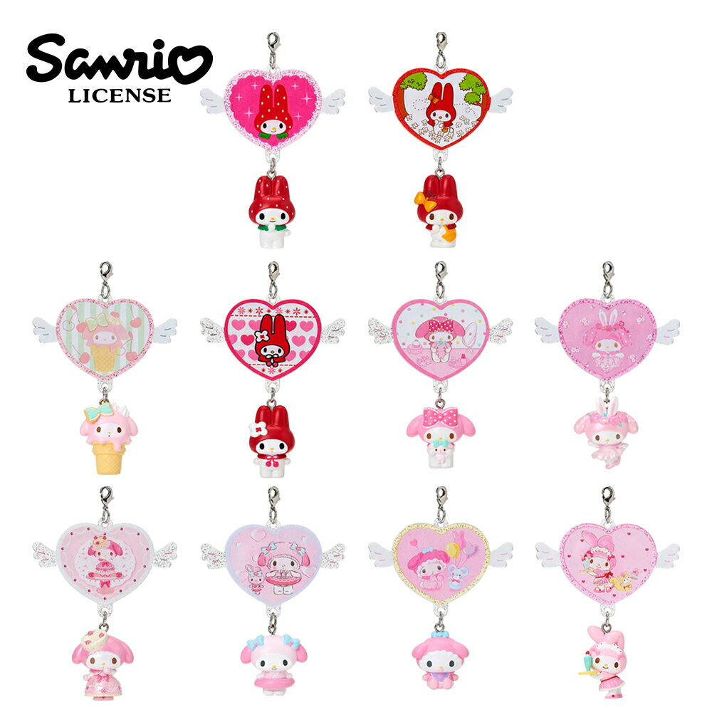 【日本正版】美樂蒂 復古風公仔吊飾 抽抽樂 吊飾 鑰匙圈 50周年紀念 My Melody 三麗鷗 Sanrio 款式隨機 - 830621