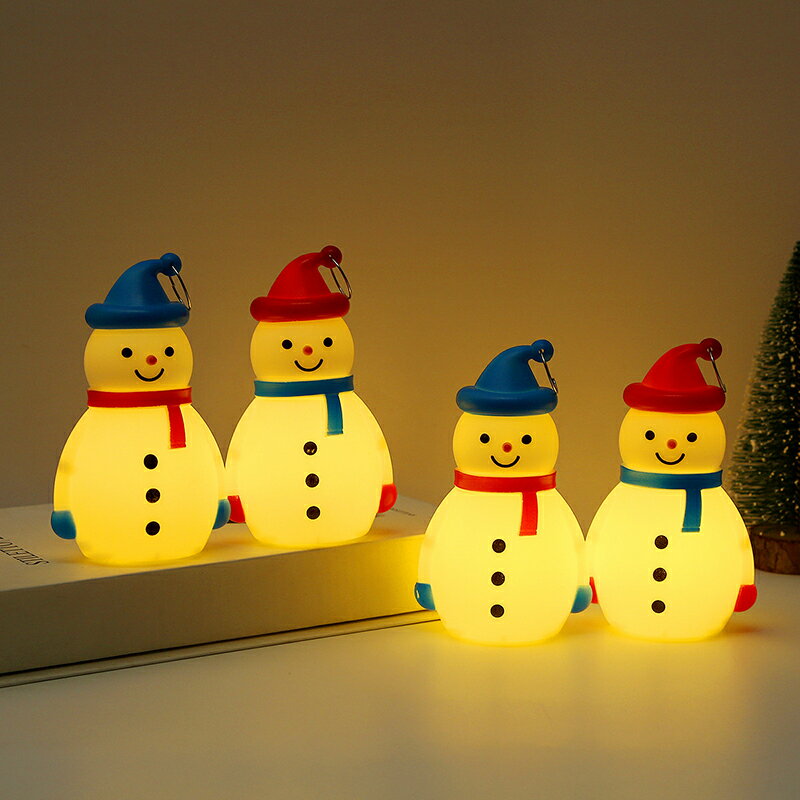 LED 帽子雪人燈 聖誕節 造型燈 裝飾燈 擺飾燈 小夜燈 燈飾 耶誕節 居家佈置 派對 擺飾擺件【BlueCat】【XM0700】
