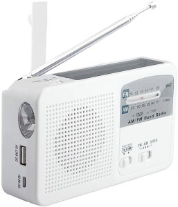 【日本代購】SERYUB 地震 停電 防災收音機 太陽能充電 RD369 白色