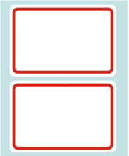自黏性標籤LD-1011(紅) LD-1012(藍) 50*75mm/30張