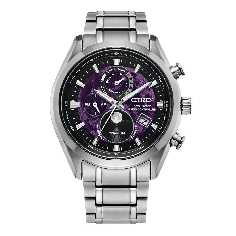 送禮首選★CITIZEN 星辰  GENT'S系列 月相超級鈦 爍月款 光動能電波錶 BY1010-81Z附提袋【全館滿額折價★APP下單點數4倍送】線上購買享_實體門市同步服務