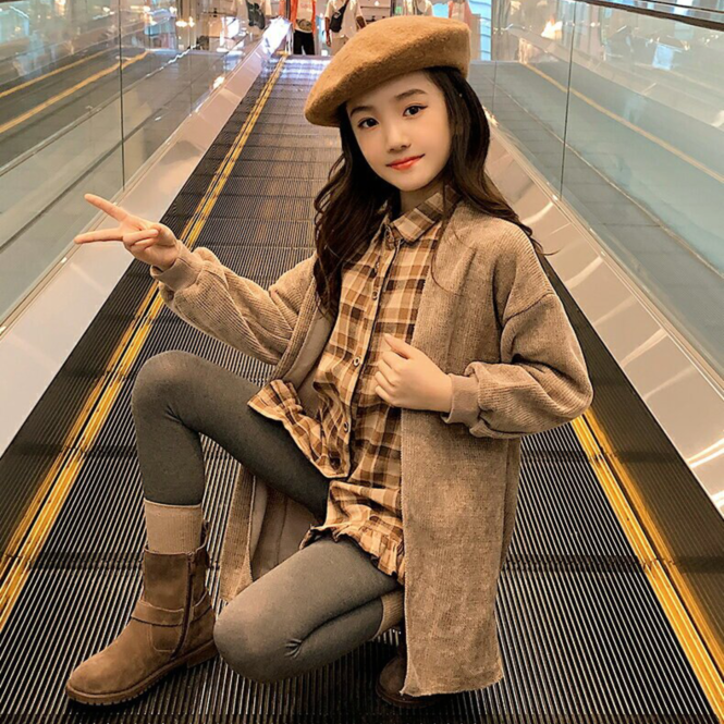 女童套裝裙兒童中大童裝女孩衣服春裝【聚物優品】