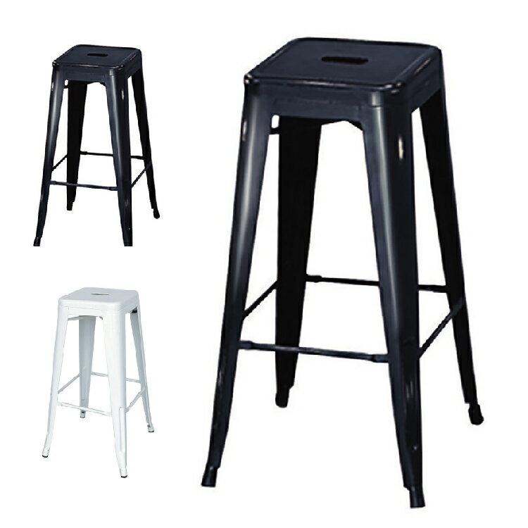 【 IS空間美學 】達麗黑色工業風方椅(2色) (2023B-332-9) 吧檯椅/高腳椅/中島椅/酒吧椅/餐椅