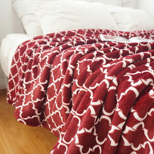 出口美國巨厚美式印花單層法蘭絨毛毯單人午睡休閑毯子保暖蓋毯