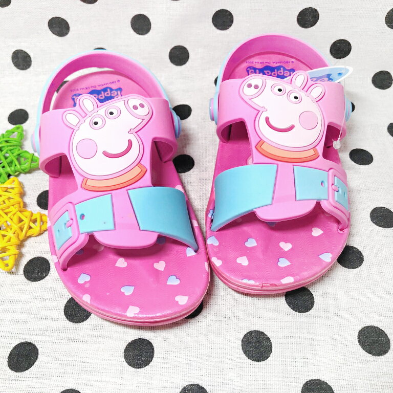 【巷子屋】PePe Pig佩佩豬 女童造型兩穿式防水涼拖鞋 [0052] 粉 超值價$200