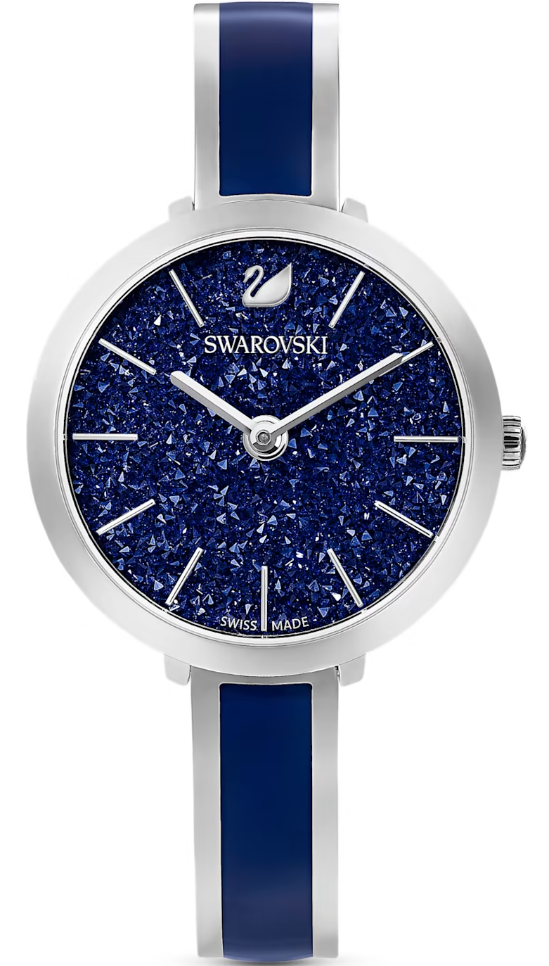 SWAROVSKI 施華洛世奇 CRYSTALLINE DELIGHT 北極之星腕錶(5580533)-32mm-藍面鋼帶【刷卡回饋 分期0利率】【APP下單22%點數回饋】