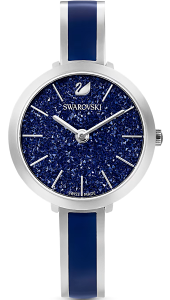 SWAROVSKI 施華洛世奇 CRYSTALLINE DELIGHT 北極之星腕錶(5580533)-32mm-藍面鋼帶【刷卡回饋 分期0利率】