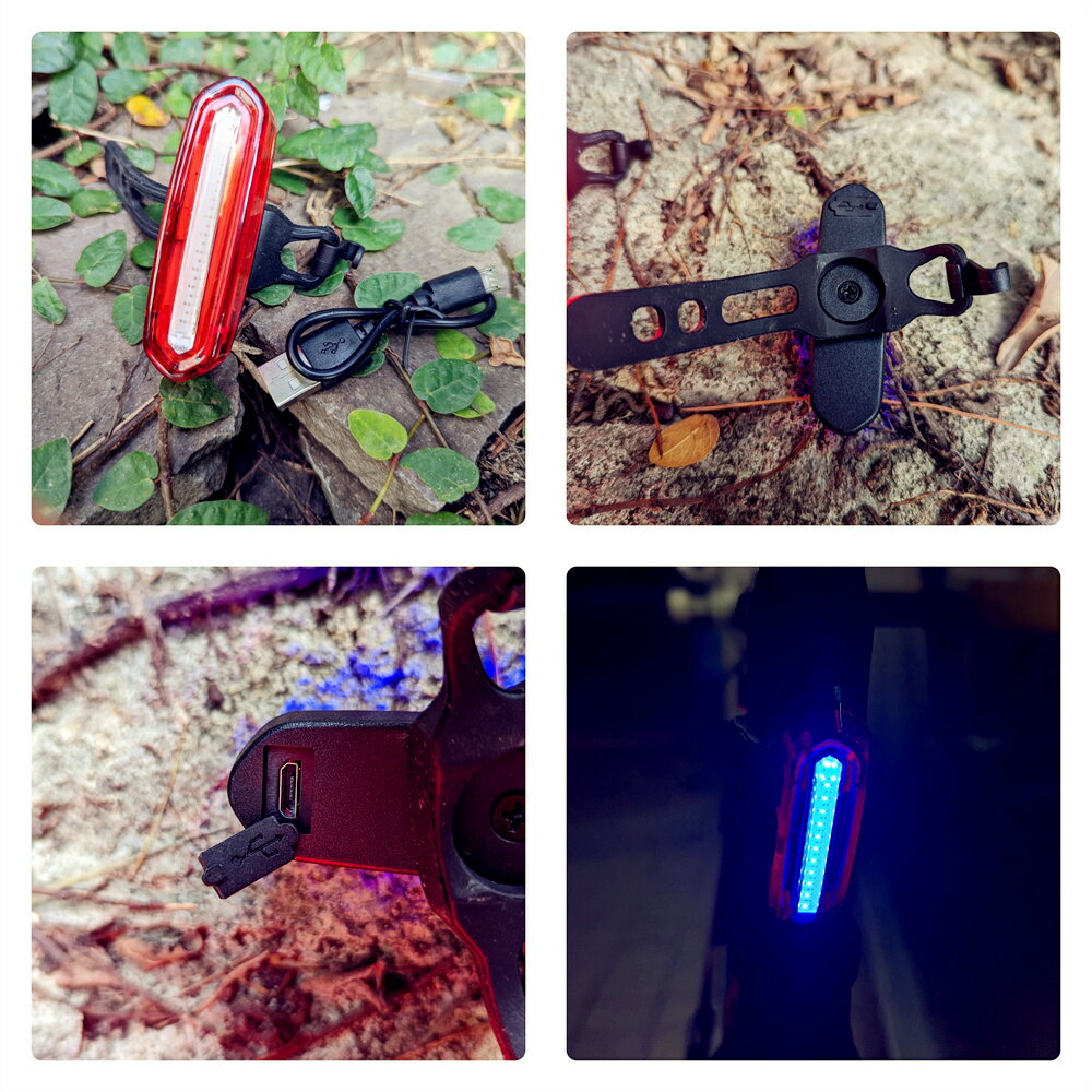 美麗大街【112103024】紅色自行車尾燈USB充電警示燈山地車騎行尾燈單車配件 9