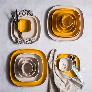 朵頤GE竹纖維套裝創意水果盤托盤菜盤子沙拉碗兒童輔食餐具套裝1入
