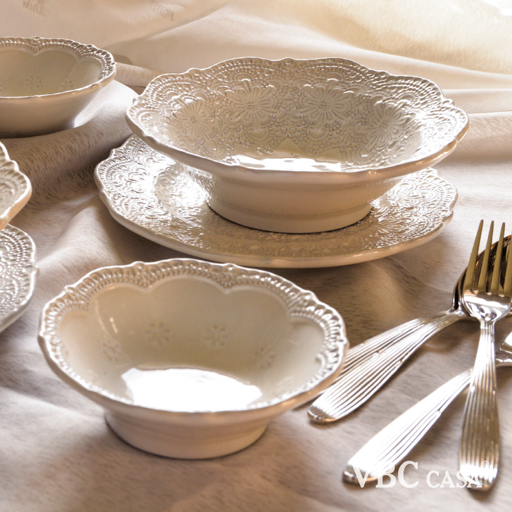 義大利 VBC casa-浮雕蕾絲系列 / 優雅早晨 共享 10 件組