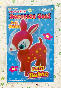 【震撼精品百貨】Petit Babie_斑比鹿~Deery Lou小鹿貼紙-桃*23482