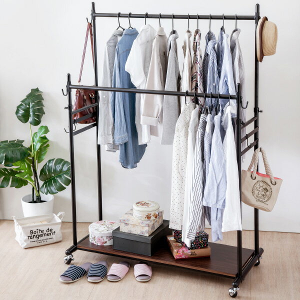 吊衣架 衣帽架 掛衣架 復古工業風雙桿吊衣架(寬90/120cm) 天空樹生活館 6