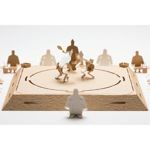 【寺田模型】建築紙模型57 相撲 土俵 力士 手作DIY 交換禮物