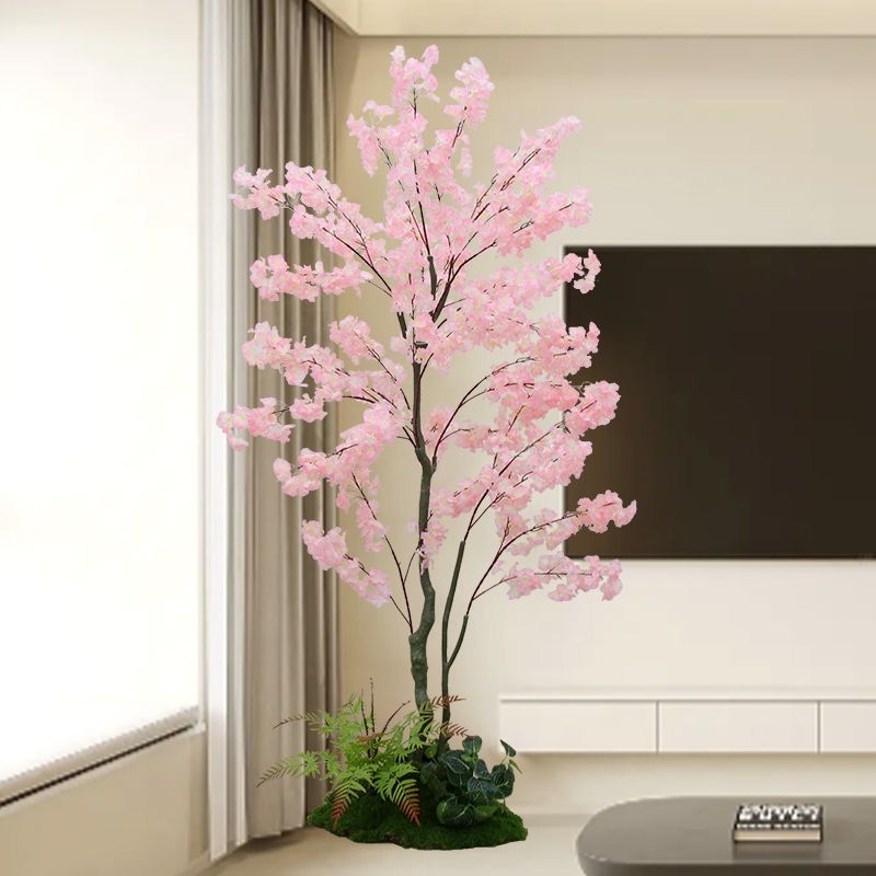 人造花 仿真植物 模擬樹 模擬綠植 模擬擺飾 品質仿真花擺設客廳裝飾擺件絹花家居飾品桃花室內櫻花假樹造景137S 快速出貨