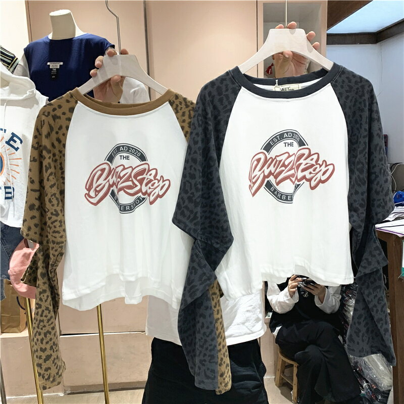 ins超火長袖T恤女春秋寬松韓版潮原宿bf風學生日系短款上衣服