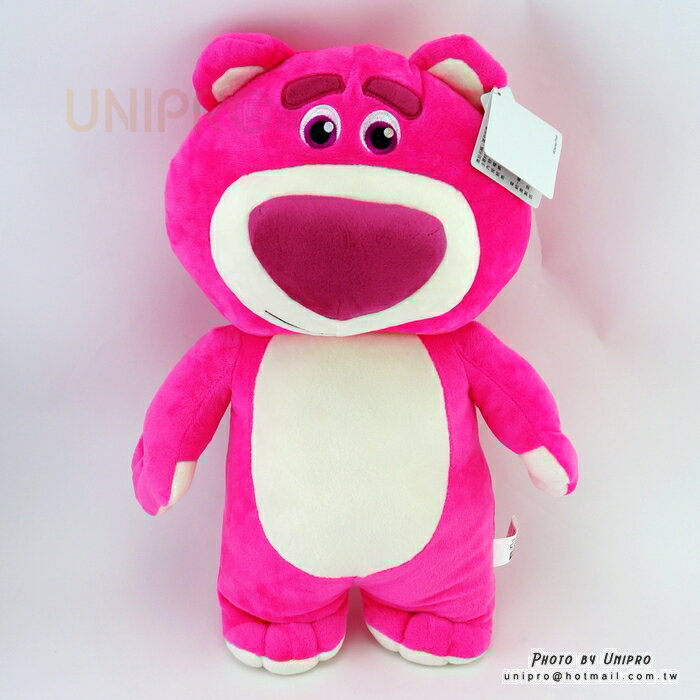 【UNIPRO】迪士尼 LOTSO 熊抱哥 長身 44公分 短毛 絨毛玩偶 娃娃 布偶 長枕 玩具總動員