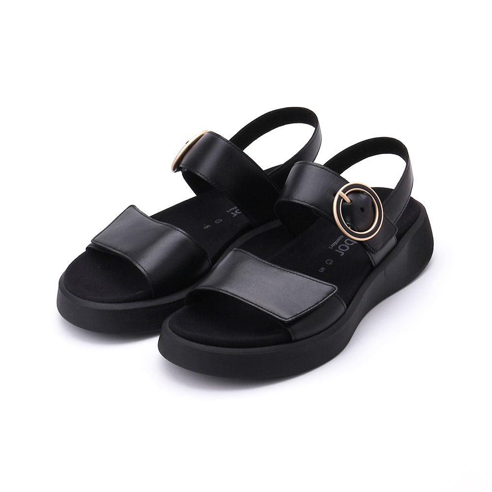 德國 GABOR 寬帶魔鬼氈涼鞋 黑 62.863.57 女鞋