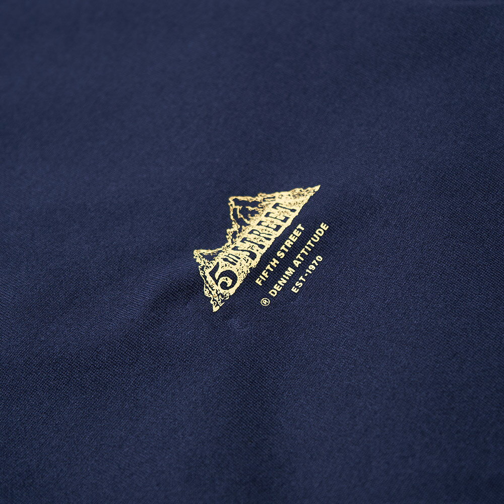 男線條山形小LOGO印花短袖T恤-丈青【5th STREET】【APP下單享4%點數】 ★春夏新品 ★嚴選人氣必買 6