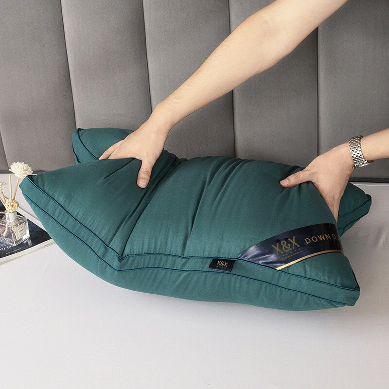 可水洗枕頭枕芯一對家用酒店護頸枕單人學生成人枕頭芯一對帶枕套