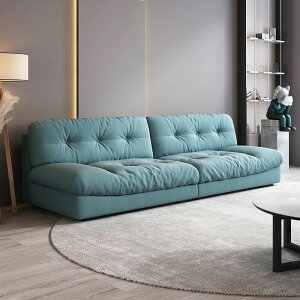 意式極簡科技布沙發客廳北歐小戶型現代簡約直排設計羽絨雲朵沙發
