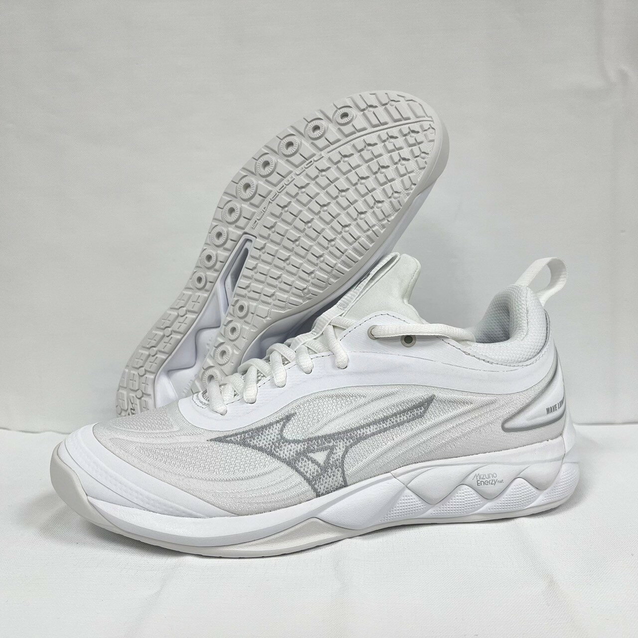 MIZUNO 美津濃 女排球鞋  WAVE LUMINOUS 3 襪套式 避震穩定 白灰 V1GC242041   大自在