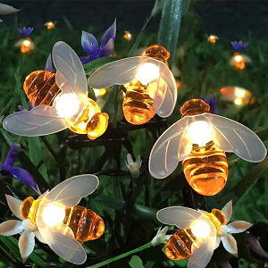太陽能戶外防水庭院燈創意蜜蜂裝飾燈串陽臺圍墻節日裝扮led燈帶