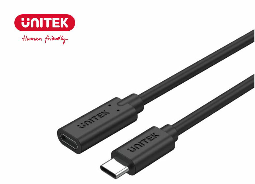 UNITEK USB3.1 USB-C延長線(公對母)0.5M (Y-C14086BK)