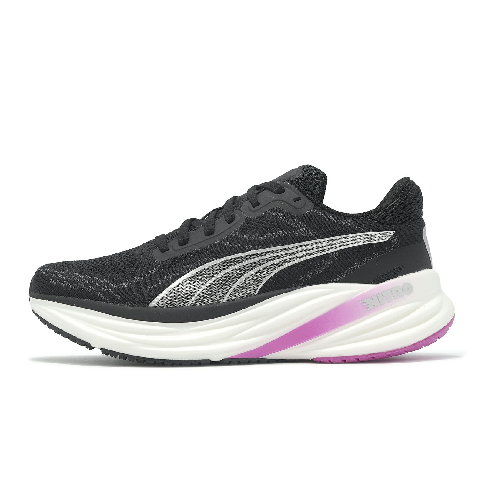 Puma 慢跑鞋 Magnify Nitro 2 Wn 女鞋 黑 紫 氮氣中底 緩衝 回彈 37754019