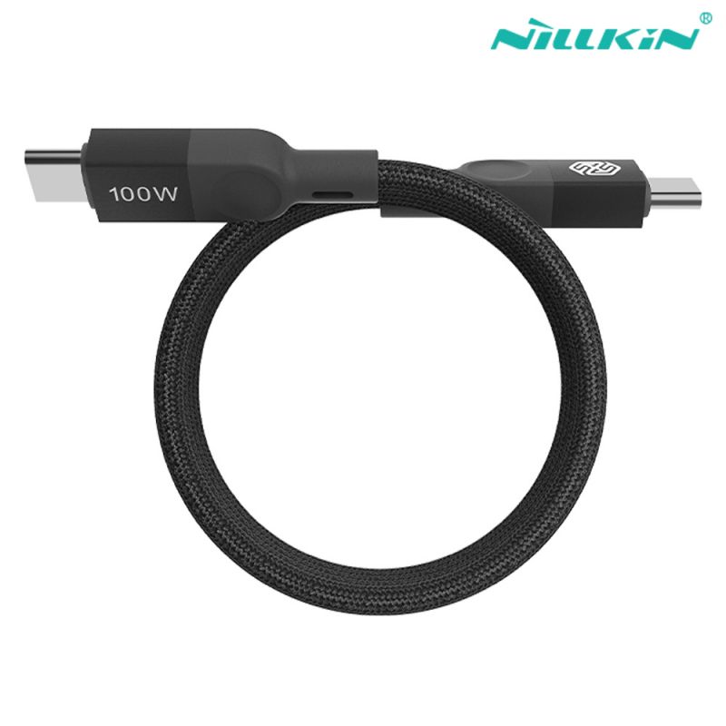 NILLKIN Type-C to Type-C 小磁圈快充數據線(1M) 快充線 充電線 傳輸線 不纏繞 自動捲收【愛瘋潮】