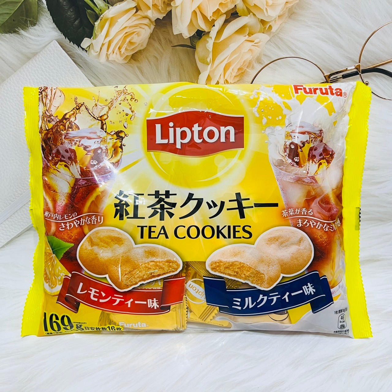 日本 Furuta 古田 立頓 Lipton 紅茶風味餅 綜合風味餅 檸檬紅茶奶茶｜全店$199免運