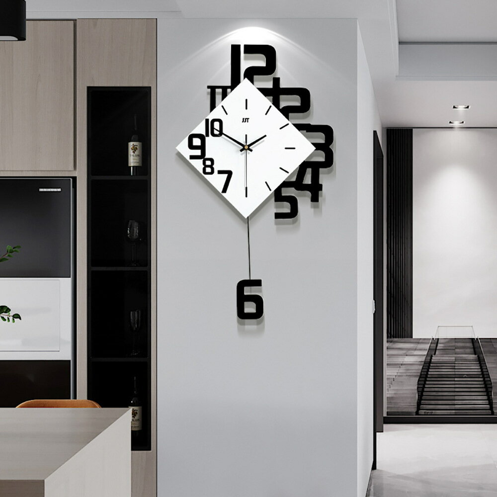 免運 掛鐘 客廳靜音掛鐘創意鐘表現代簡約時尚裝飾時鐘掛墻石英鐘 熱銷