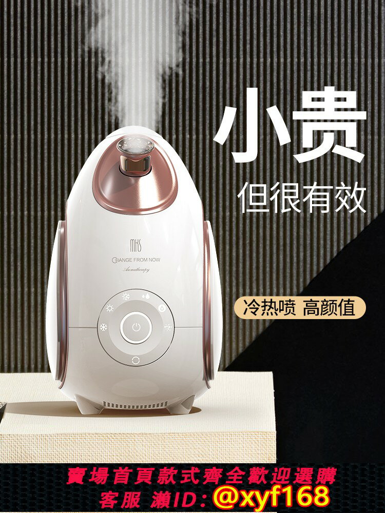 {臺灣公司貨 可打統編}MKS/美克斯蒸臉儀冷熱雙噴納米噴霧補水儀家用臉部保濕美容蒸臉器