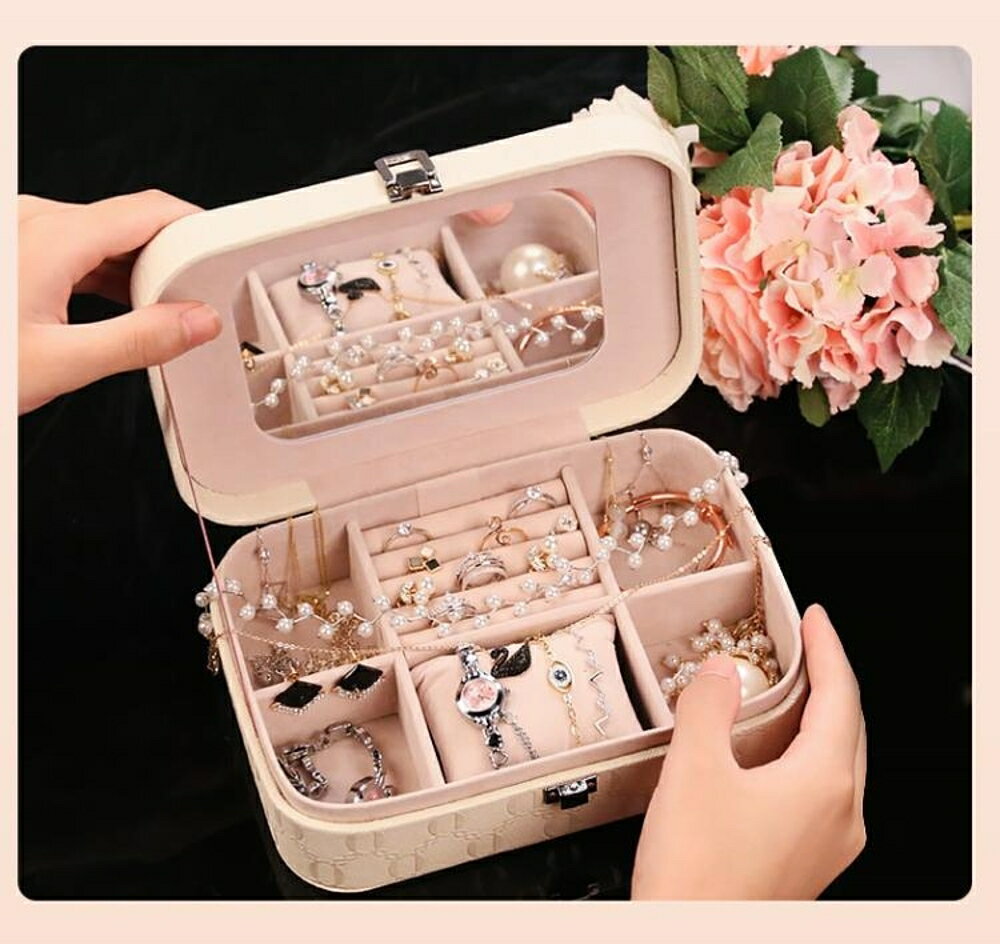 首飾盒 首飾盒女公主歐式正韓收納大容量手飾品耳環收納盒家用JD BBJH