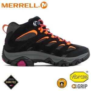 【MERRELL 美國 女 MOAB 3 MID GORE-TEX登山鞋《黑色》】ML037204/健行鞋/健走
