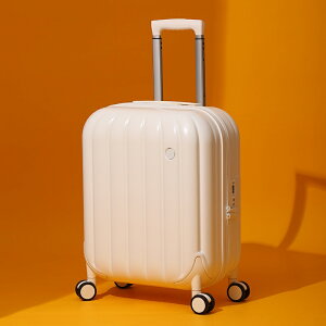 泡泡款白色20寸登機箱新款行李箱 密碼拉桿箱 高顏值旅行箱