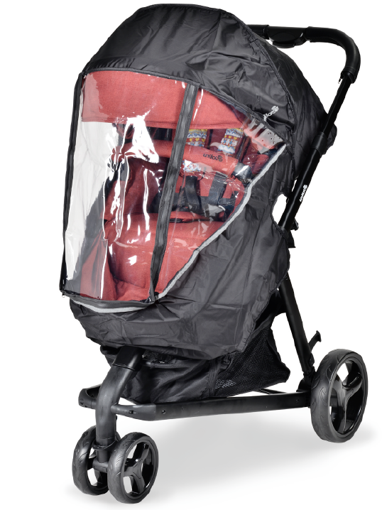 英國 unilove Touring多功能嬰兒推車配件-雨罩【紫貝殼】
